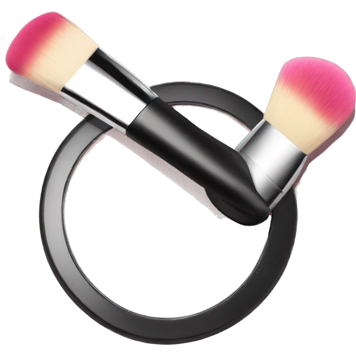 blush and brush emoji