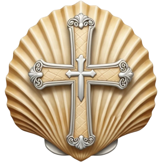 Camiño shell with Santiago cross emoji