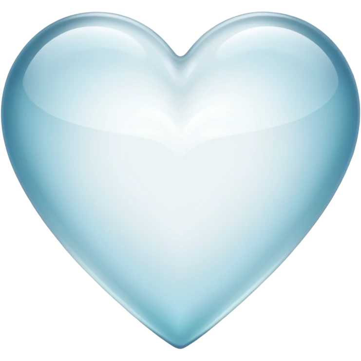 white heart with a glass look emoji