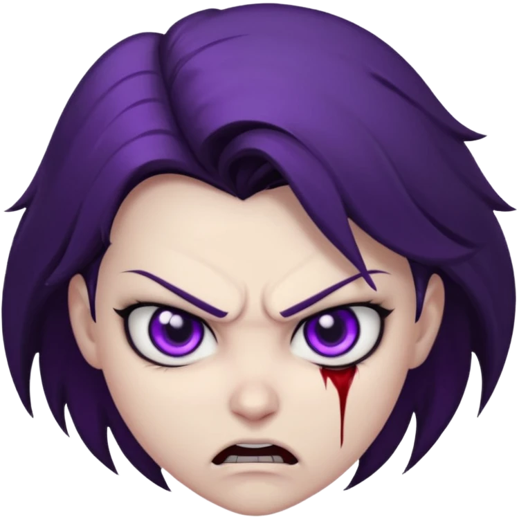 Shadowheart from Baldur's Gate 3, angry expression, concise details, no text emoji