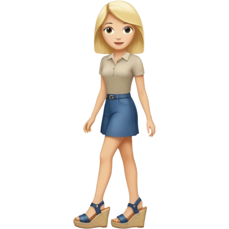Blonde with wedges on emoji