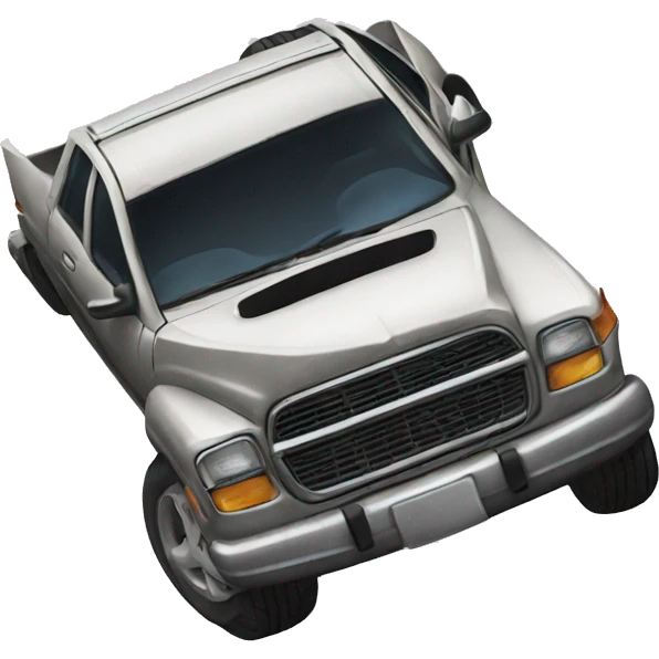 photorealistic crashed car emoji