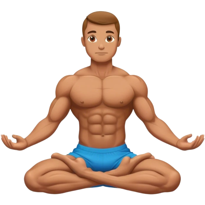 bodybuilder yoga emoji