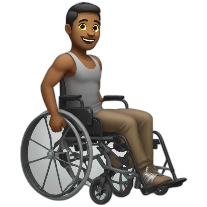 male dancer in wheelchair emoji