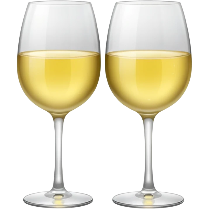 two white wine morder glasses cheering emoji