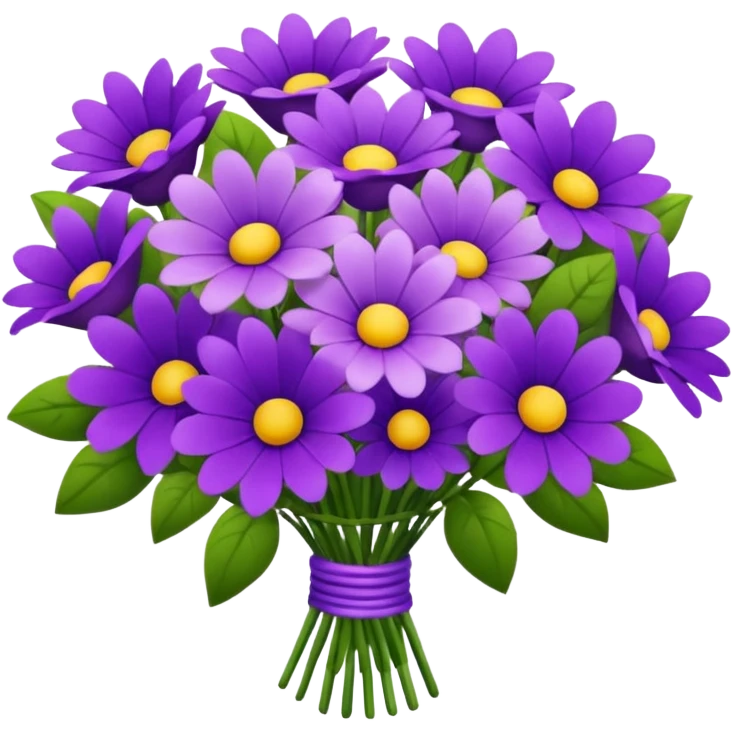 Purple flower bouquet emoji
