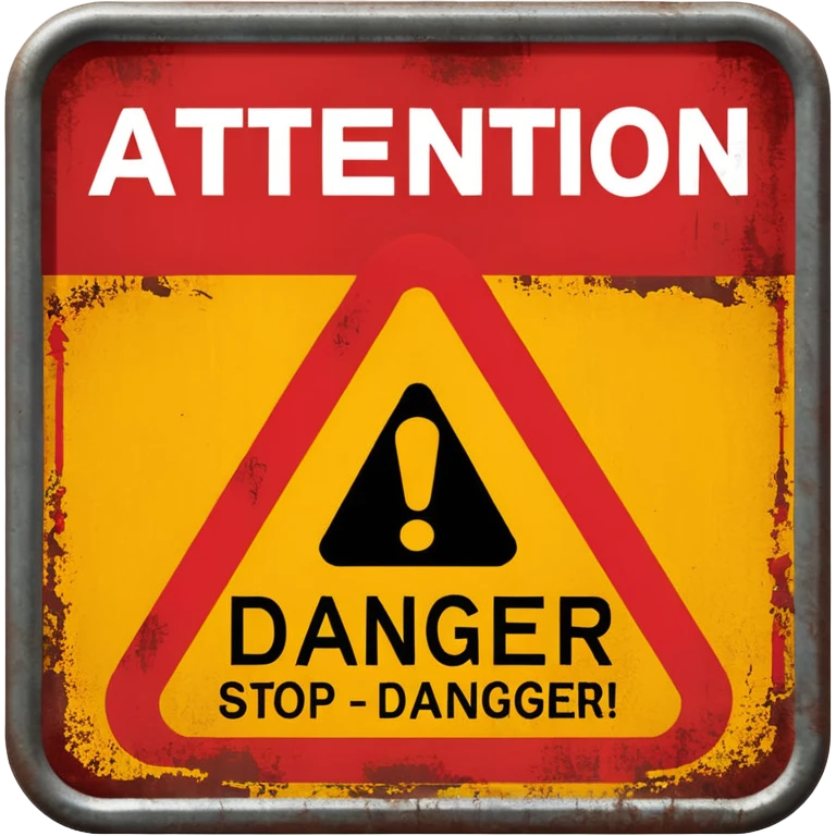 attention stop danger!! entry forbidden emoji