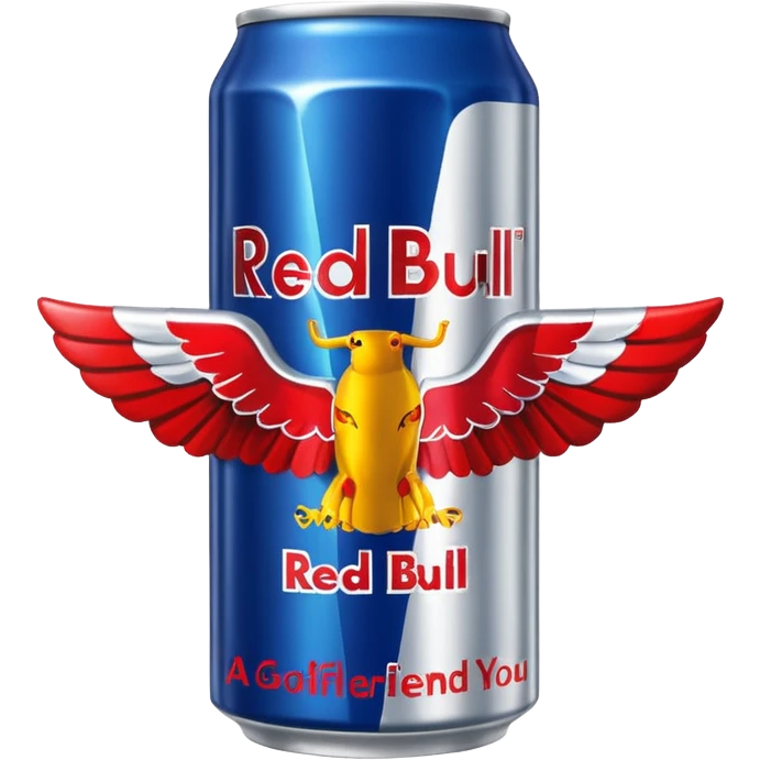 a red bull can that says a cool girlfriend gives you wings emoji