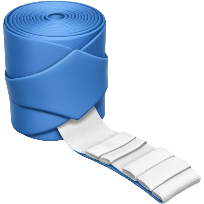 boxing hand wraps object icon, rolled athletic bandage for hands, white fabric texture, sporty combat gear, clean detailed look, 3D cartoon, mobile game icon style, centered, clean background, no text, no watermark
 emoji