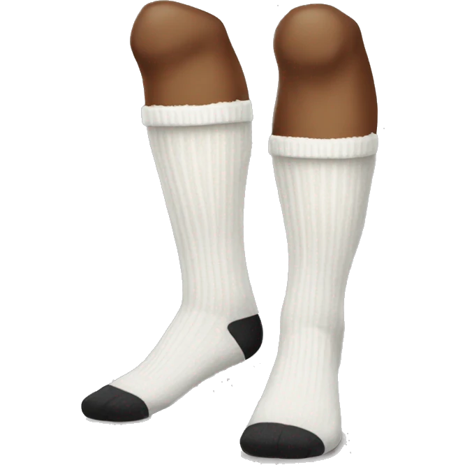 Hairy legs with white dirty crew socks  emoji