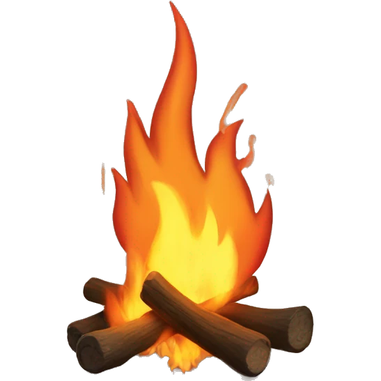 Cozy fire emoji