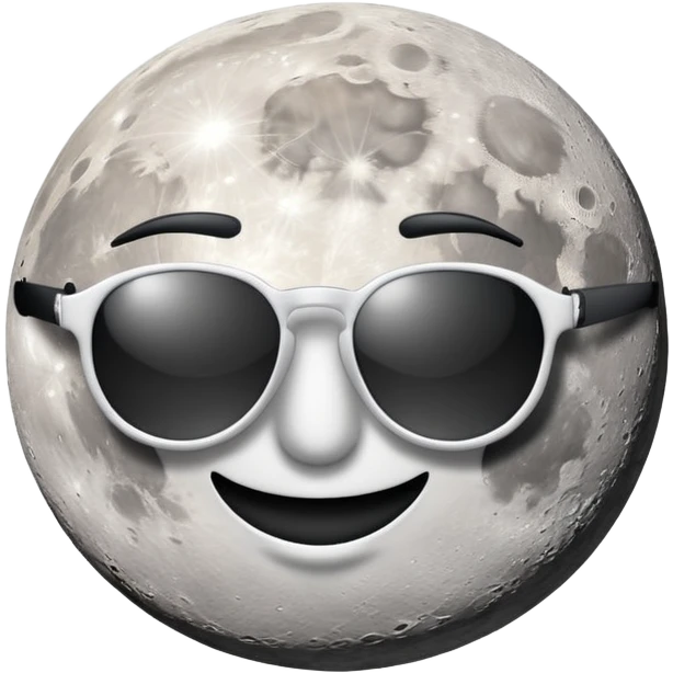 moon with 89’s sunglasses emoji