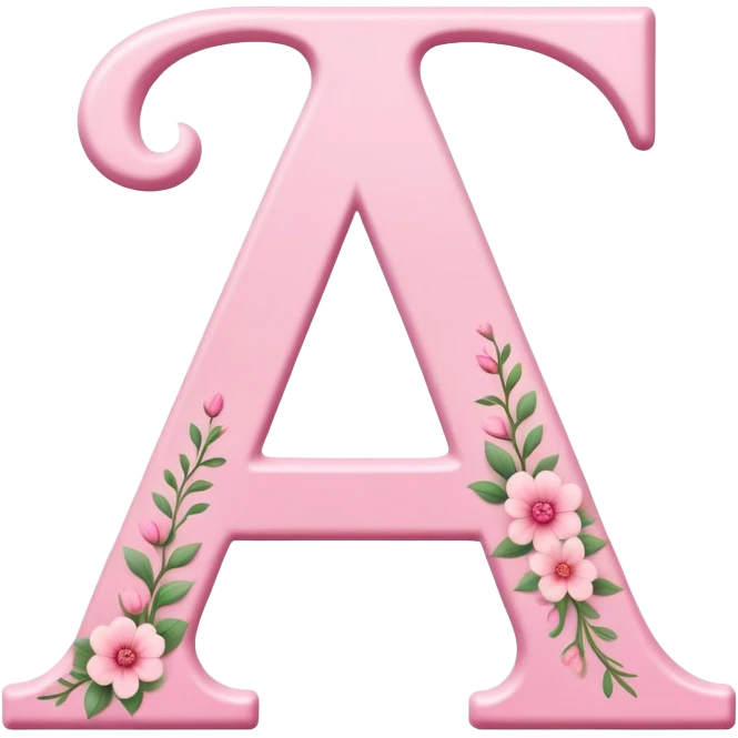 Pink romantic alphabet letter emoji