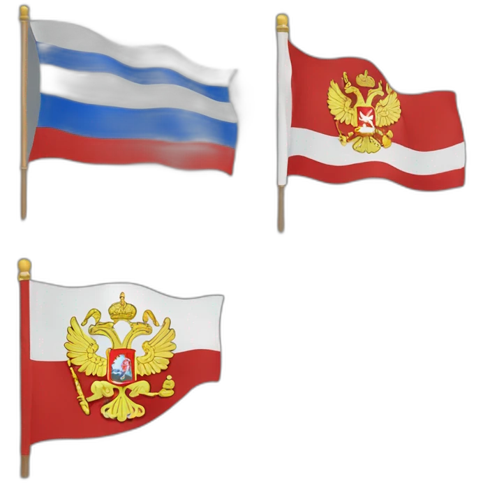 Flag of the Russian empire, accurate style emoji