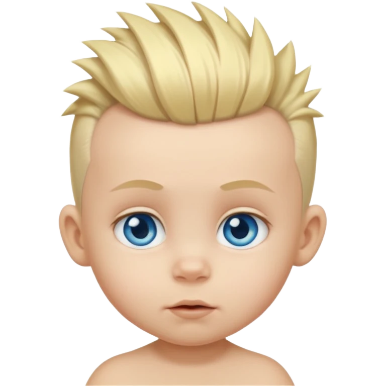 blue eyed blonde baby with mohawk emoji