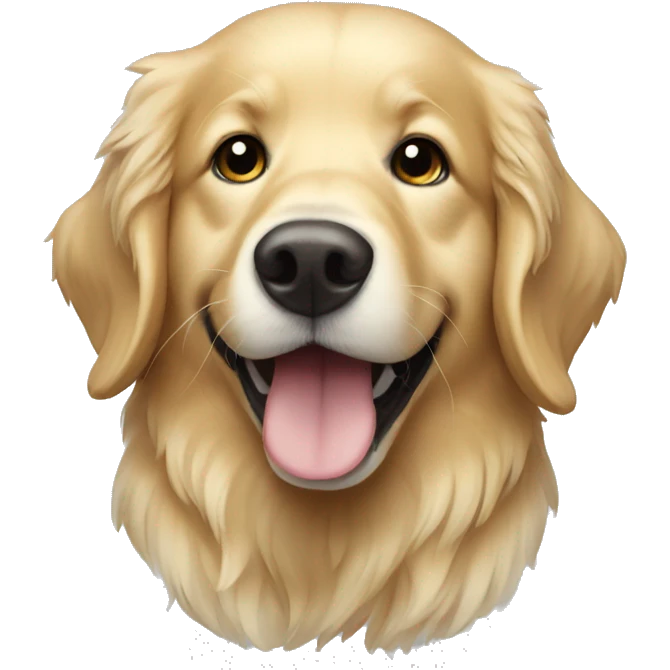 Winter golden retriever emoji