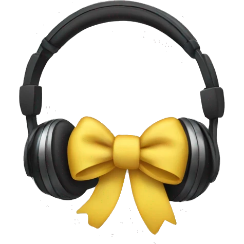 headphones with bows emoji