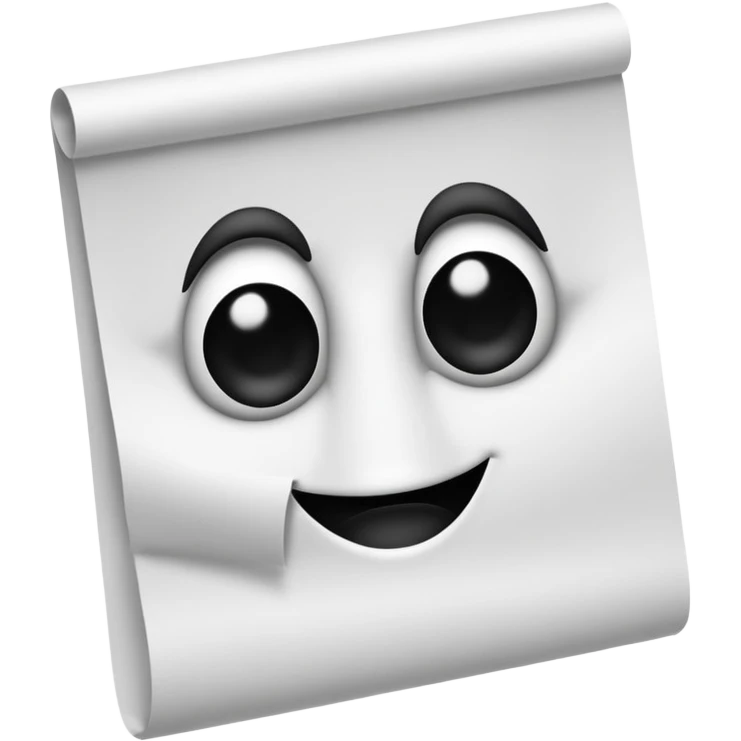 Job application with black feet black hand with the eyes and a mouth but it has to be a blank paper and with the text job at the top of the paper emoji