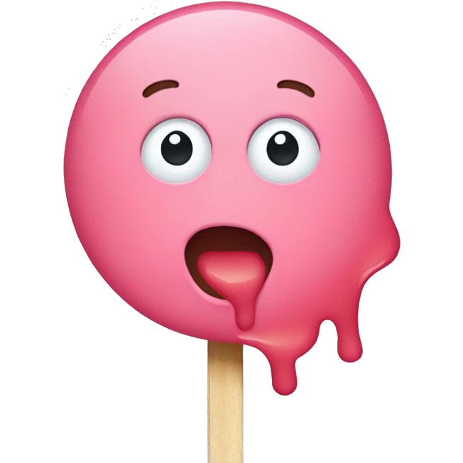 Blush emoji with popsicle im mouth emoji