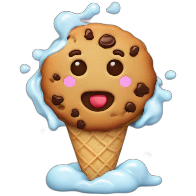 cookie with ice cream emoji