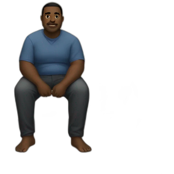 big-black-guy-sat-on-bed-meme emoji