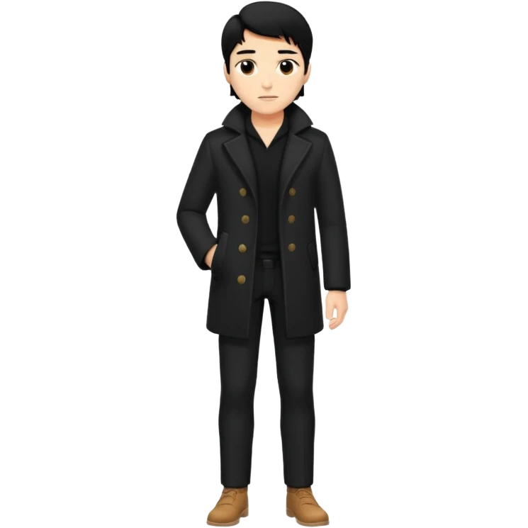 The Walking Man black hair all body emoji