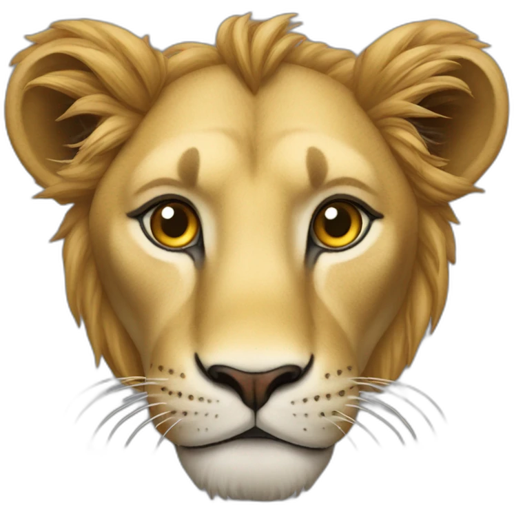 Un lion sur une lionne emoji