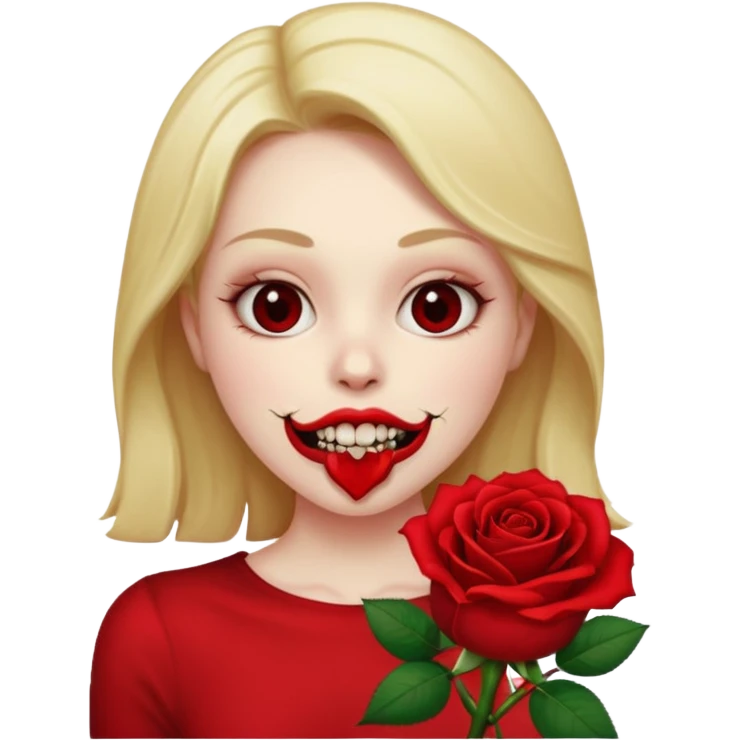 I want this emoji 💀 holding this in its mouth 🥀  emoji