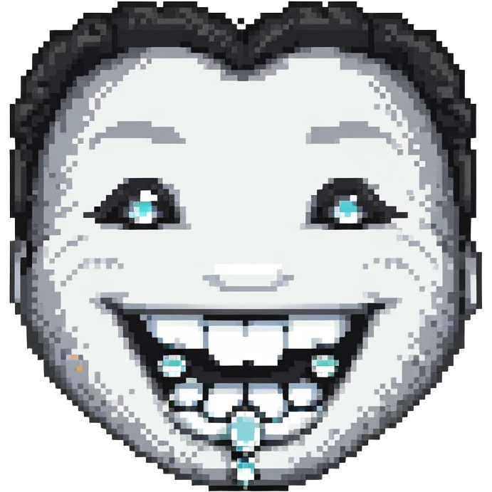 black face smiling with diamond teeth emoji