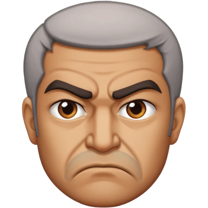 in profile, angry Iranian emoji