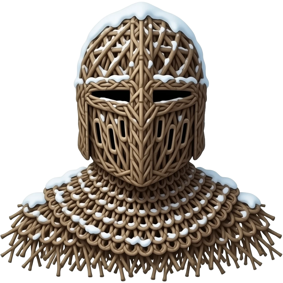 Giuseppe Arcimboldo twigs medieval Winter snow Knight emoji