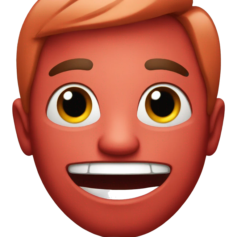 red face happy emoji