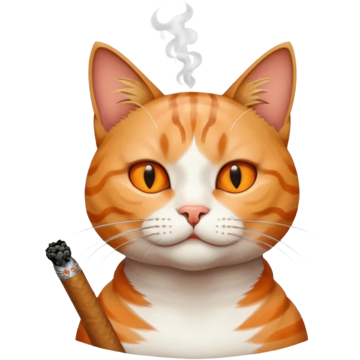 Cat smoking emoji