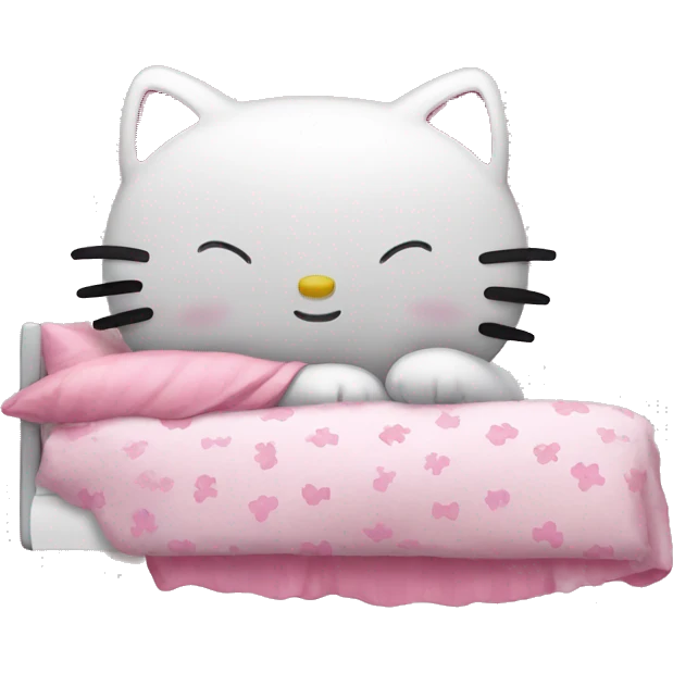 Hello kitty sleeping emoji