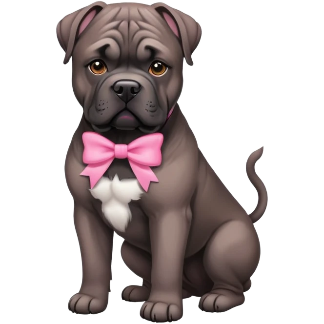 cane corso pink bow emoji