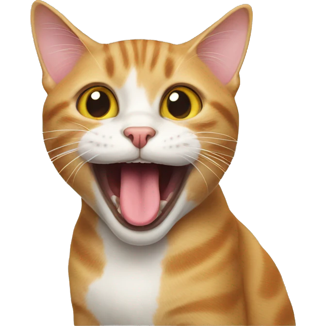 Cat showing tongue emoji