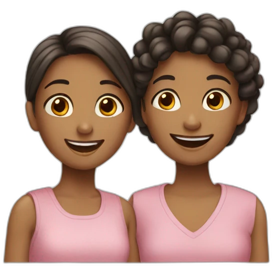 Happy couple 2 daughters  emoji