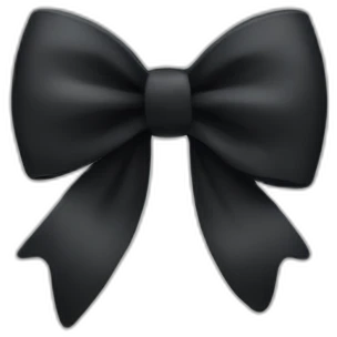 Black bow emoji