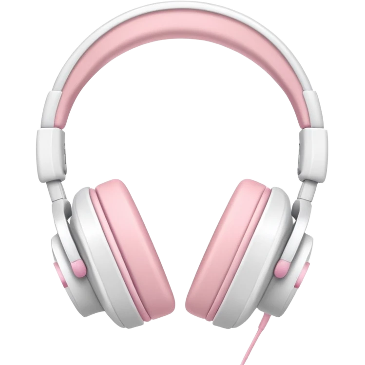 White Headphones With Pastel Pink Bow emoji