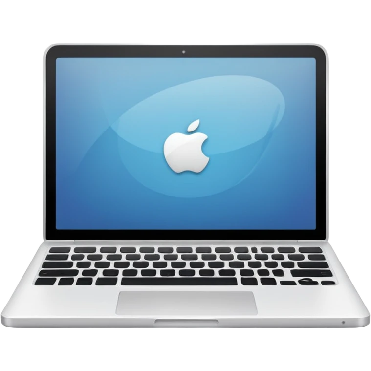 a white laptop on a black background emoji