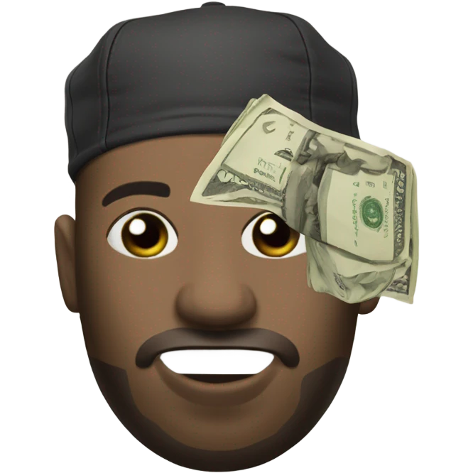 osamason an underground rapper with a stock of money next to his head emoji