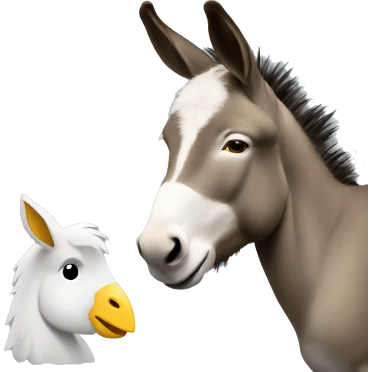 donkey combined with chicken emoji