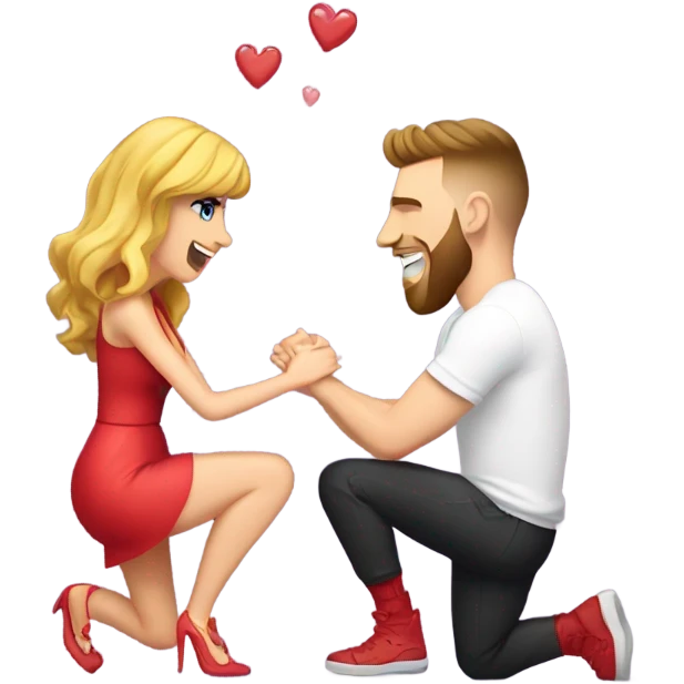 Travis kelce proposing to Taylor swift emoji