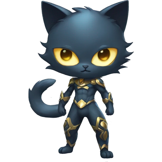 Catboy-Chibi-Sona-Shiny-Fakémon with a mask full body emoji