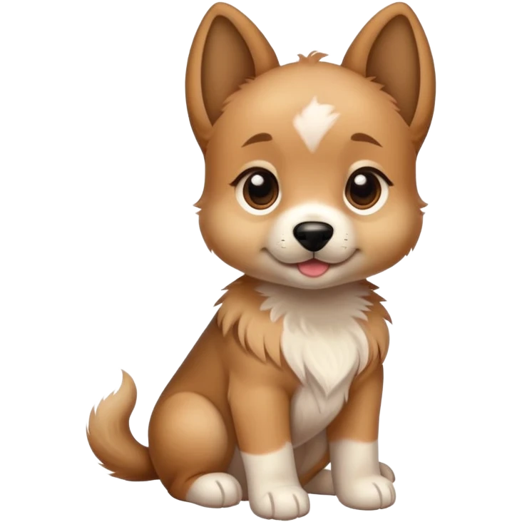 Puppy with high ponytail emoji
