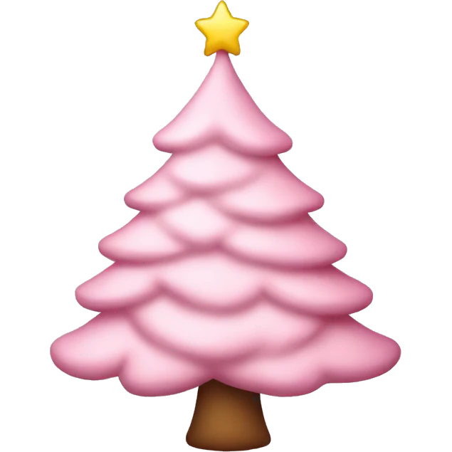 Light pink Christmas tree emoji
