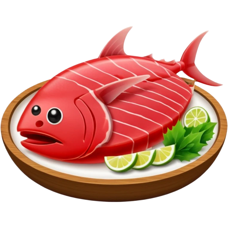 Make tuna sashimi iPhone emoji style emoji