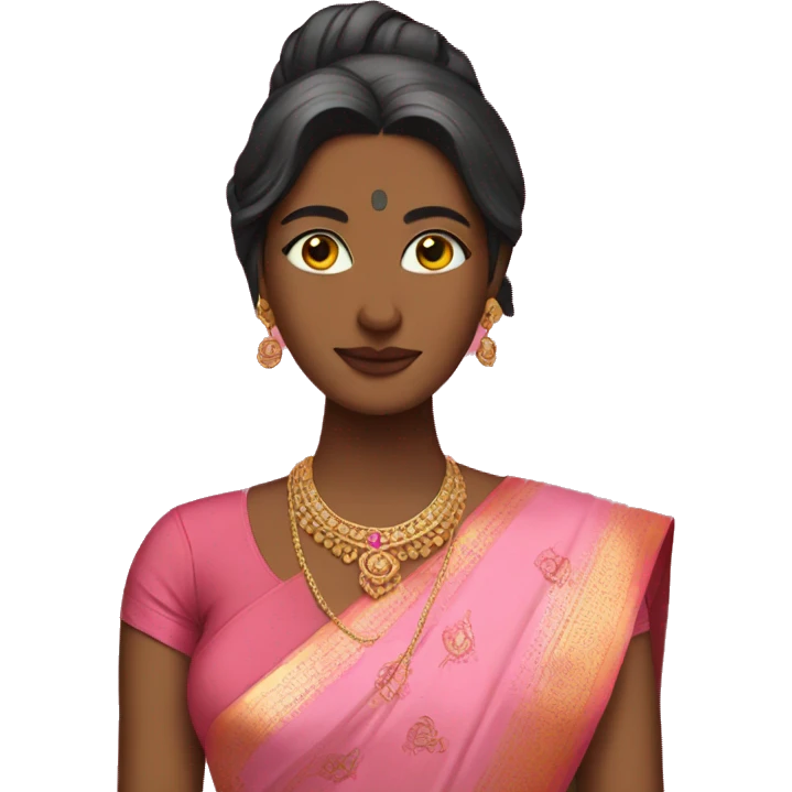 Pink saree  emoji