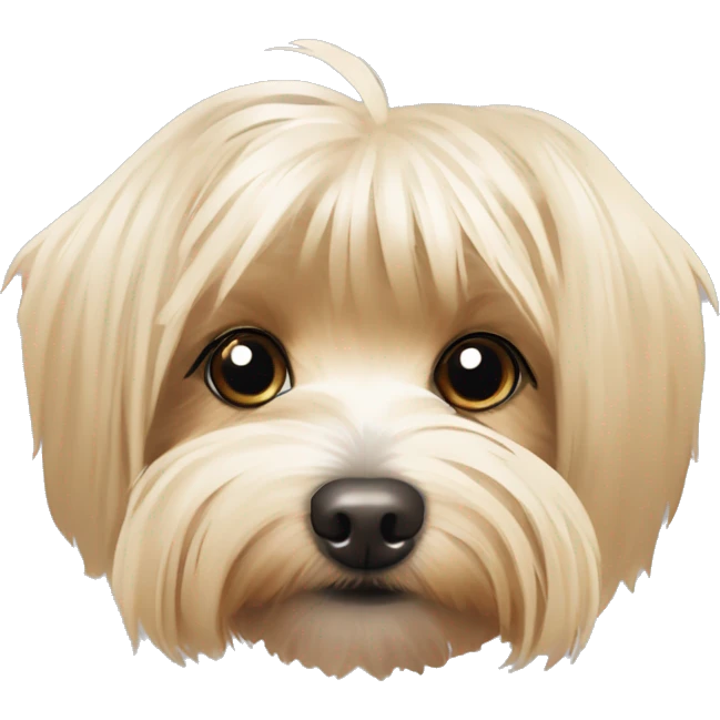 Blonde Yorkie Havanese ￼dog with floppy ears emoji