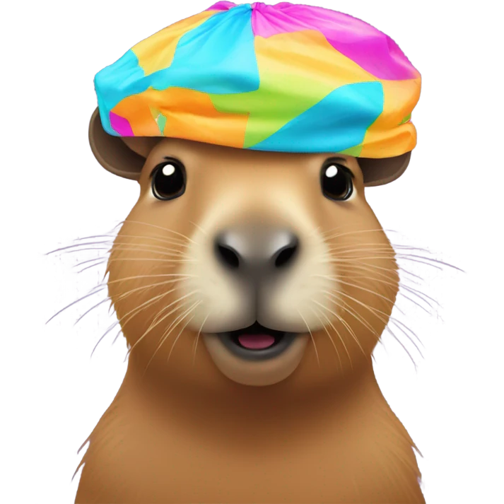 Capybara in a shower cap emoji